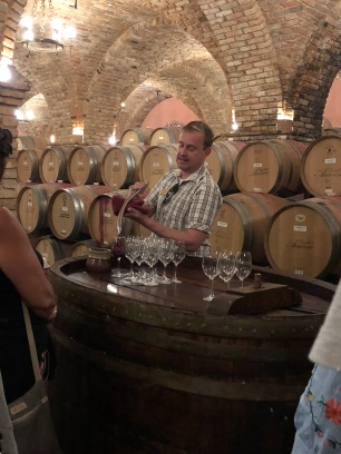 Pouring wines directly from the barrel!